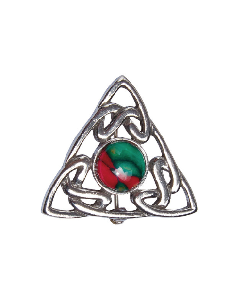 PINS & BROACHES HEATHERGEM TRI PEWTER BROOCH