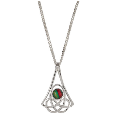 PENDANTS & NECKLACES HEATHERGEM CELTIC DROP PLATED PENDANT
