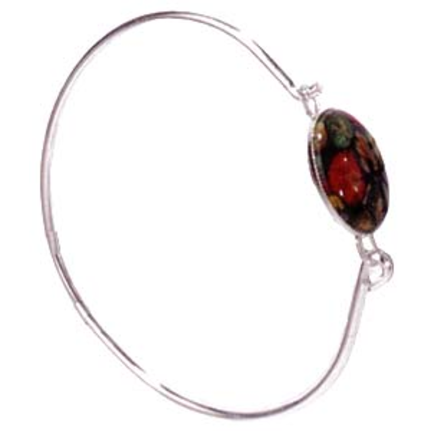 BRACELETS & BANGLES HEATHERGEM OVAL PLATED BANGLE