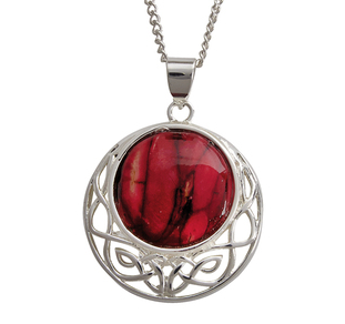 PENDANTS & NECKLACES HEATHERGEM CORMAG CELTIC PLATED PENDANT