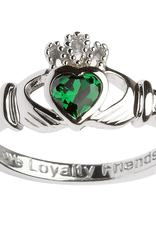 RINGS SHANORE STERLING BIRTHSTONE CLADDAGH RING - MAY