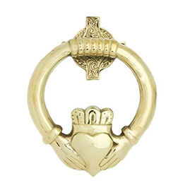 DECOR CLADDAGH BRASS DOOR KNOCKER - Large