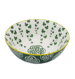 VASES & BOWLS CELTIC CLARA BOWL - TRELLIS SHAMROCK (5.5")