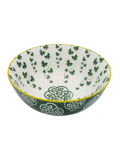 VASES & BOWLS CELTIC CLARA BOWL - TRELLIS SHAMROCK (5.5")
