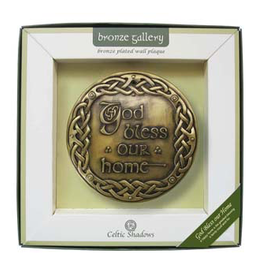 PLAQUES & GIFTS CELTIC BRONZE GALLERY WALL PLAQUE - God Bless Our Home