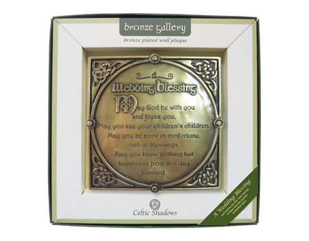 PLAQUES & GIFTS CELTIC BRONZE GALLERY WALL PLAQUE - Wedding Blessing
