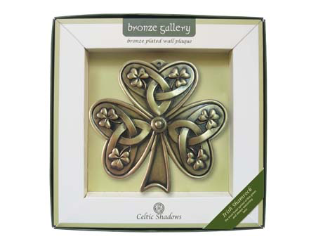 PLAQUES & GIFTS CELTIC BRONZE GALLERY WALL PLAQUE - Shamrock
