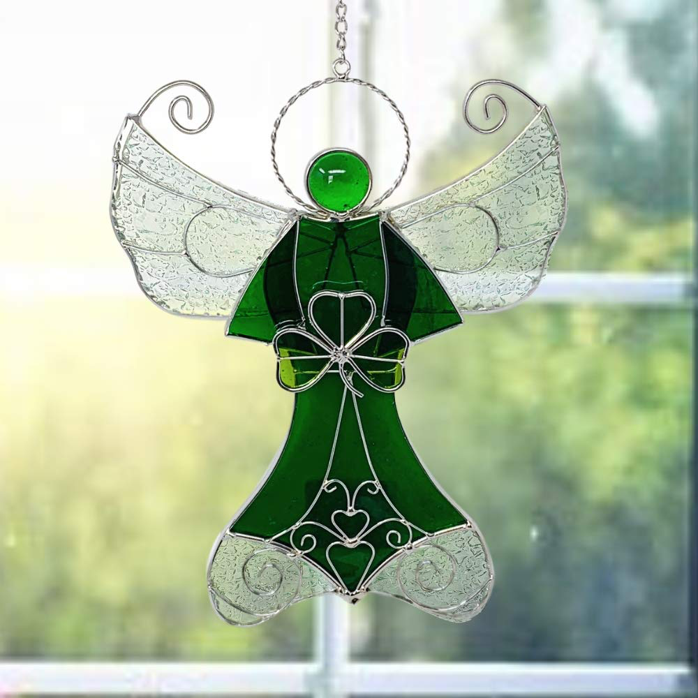 STAINED GLASS SHAMROCK STAINED GLASS ANGEL
