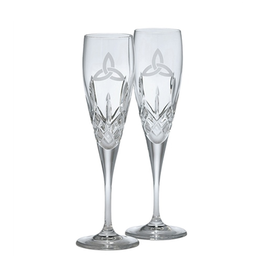 Galway Crystal Irish Blessing Latte (1 Pair), Clear