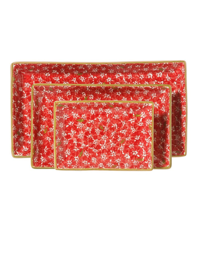 KITCHEN & ACCESSORIES NICHOLAS MOSSE 3 RECTANGLE NESTING DISHES - Red Lawn