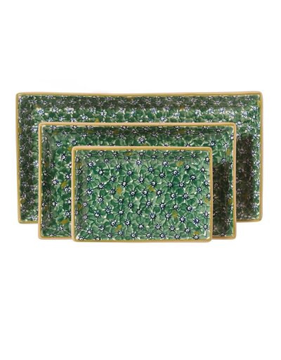 KITCHEN & ACCESSORIES NICHOLAS MOSSE 3 RECTANGLE NESTING DISHES - Green Lawn