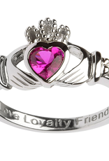RINGS SHANORE STERLING BIRTHSTONE CLADDAGH RING - JULY