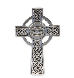 CROSSES MULLINGAR PEWTER CLADDAGH CROSS