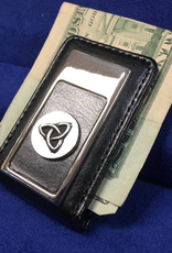 ACCESSORIES MULLINGAR PEWTER LEATHER MONEY CLIP