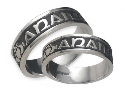 RINGS CLEARANCE - BORU STERLING LADIES MO ANAM CARA OXIDIZED RING - FINAL SALE