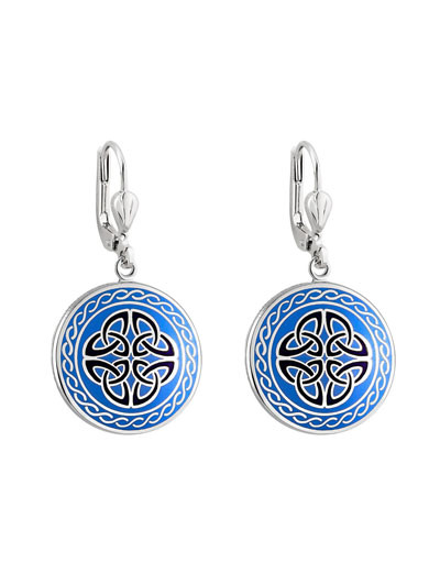 EARRINGS SOLVAR BOOK of KELLS 4TRIN EARRINGS - Blue