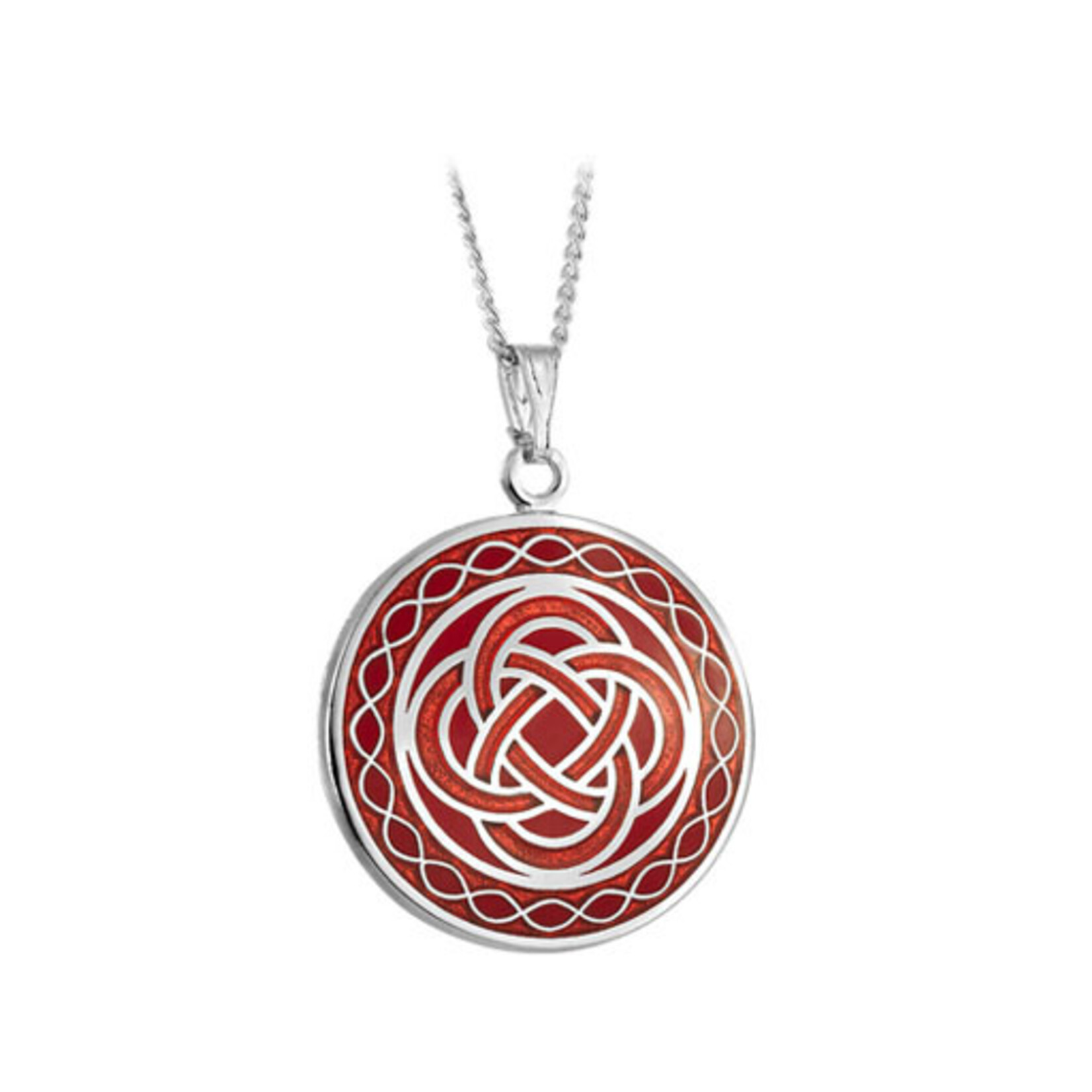PENDANTS & NECKLACES SOLVAR BOOK of KELLS CELTIC KNOT PENDANT - Red