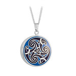 PENDANTS & NECKLACES SOLVAR BOOK of KELLS TRISKAL PENDANT - Blue