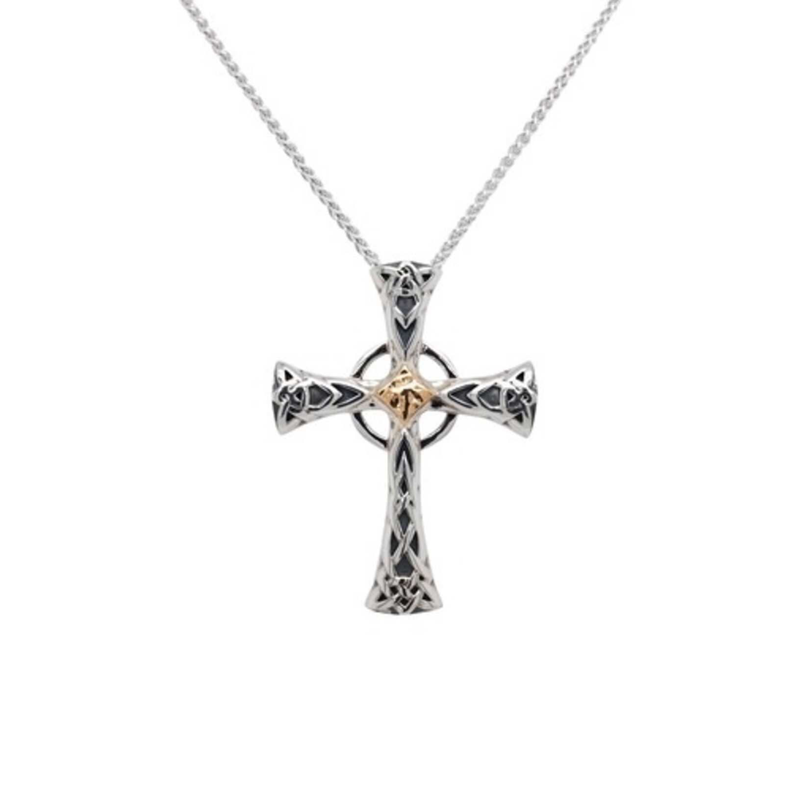 CROSSES KEITH JACK STERLING & 10K CELTIC CROSS - Small