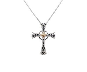 Raw Diamond Celtic Cross by Keith Jack Sterling with Bronze Accent —  Basil-Ltd: Irish & Celtic