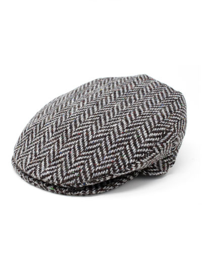 CAPS & HATS VINTAGE WOOL HANNA HAT - Granite Grey Herringbone