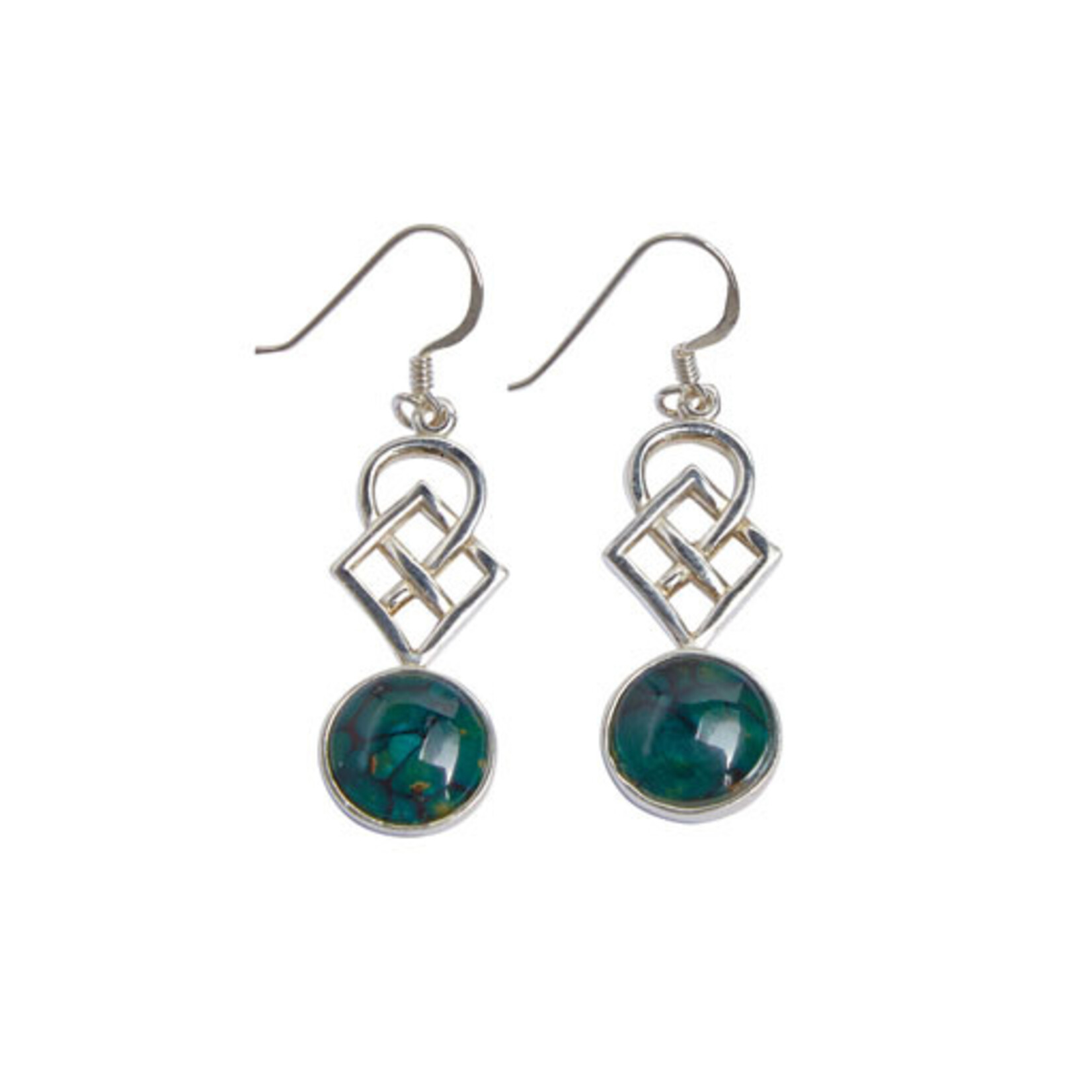 EARRINGS HEATHERGEM CELTIC DROP STERLING EARRINGS