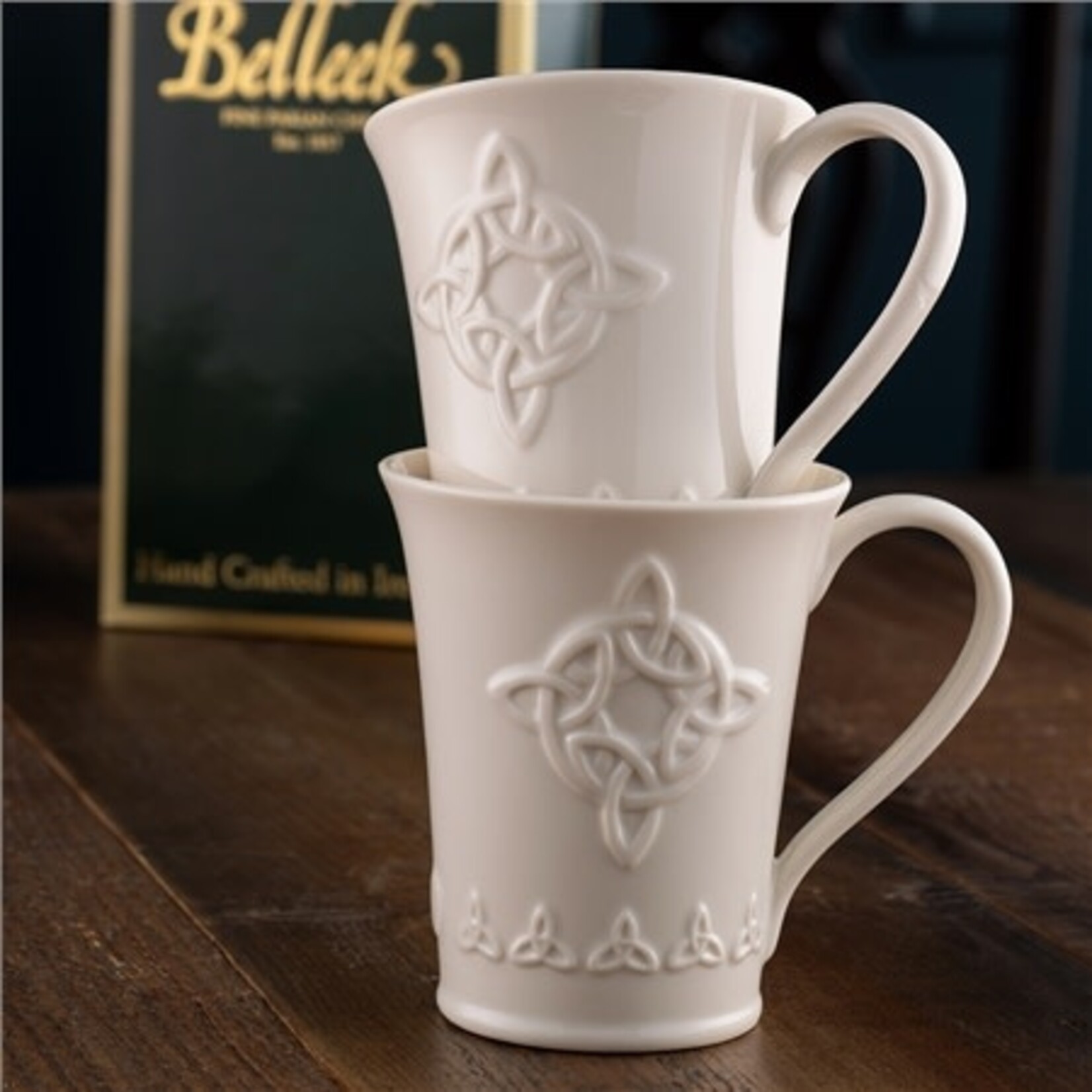TEAPOTS, MUGS & ACCESSORIES BELLEEK TRINITY KNOT MUGS - Set of 2