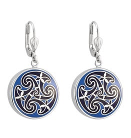 EARRINGS SOLVAR BOOK of KELLS TRISKAL EARRINGS - Blue