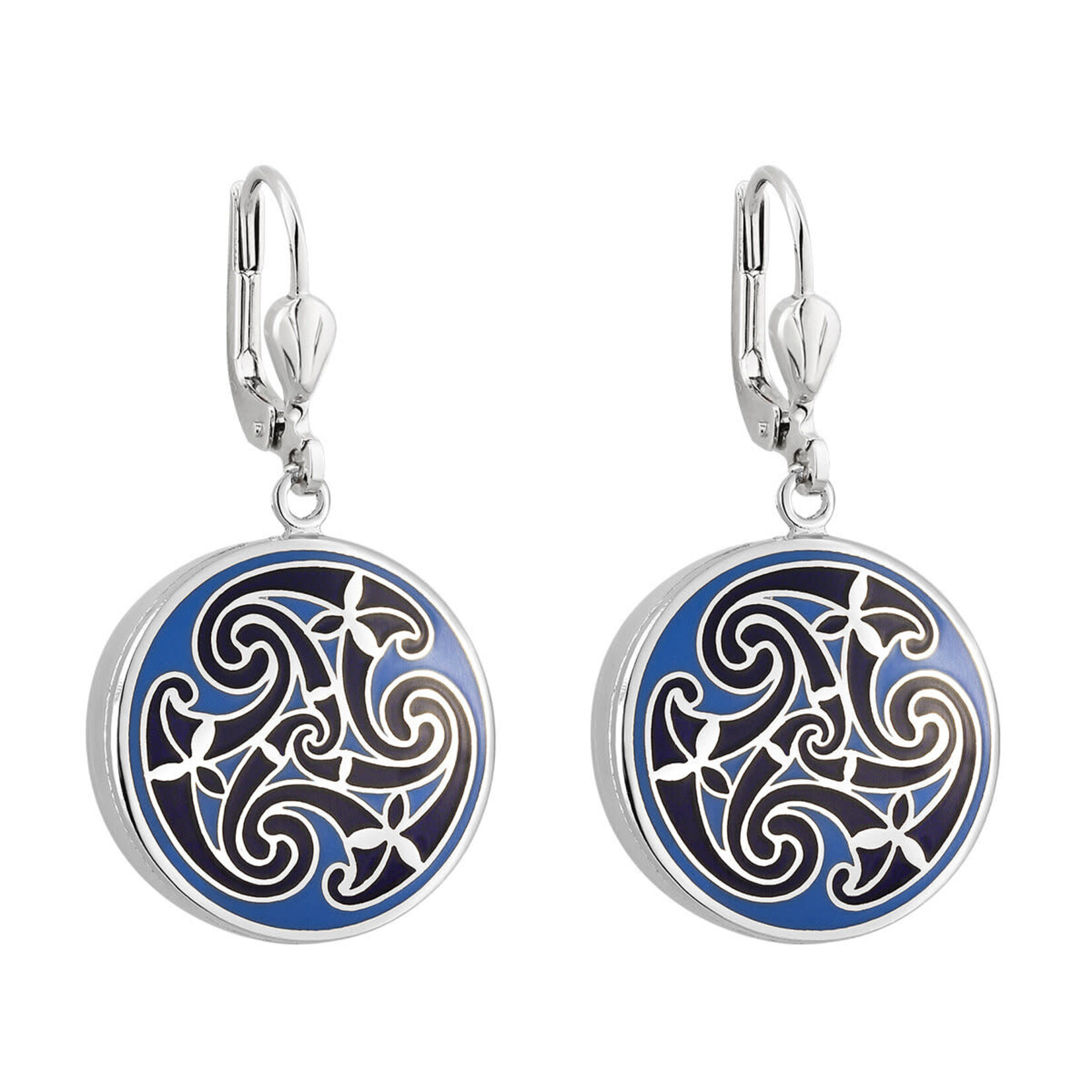 EARRINGS SOLVAR BOOK of KELLS TRISKAL EARRINGS - Blue