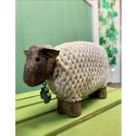DECOR IRISH SHEEP w SHAMROCK CHARM DECOR