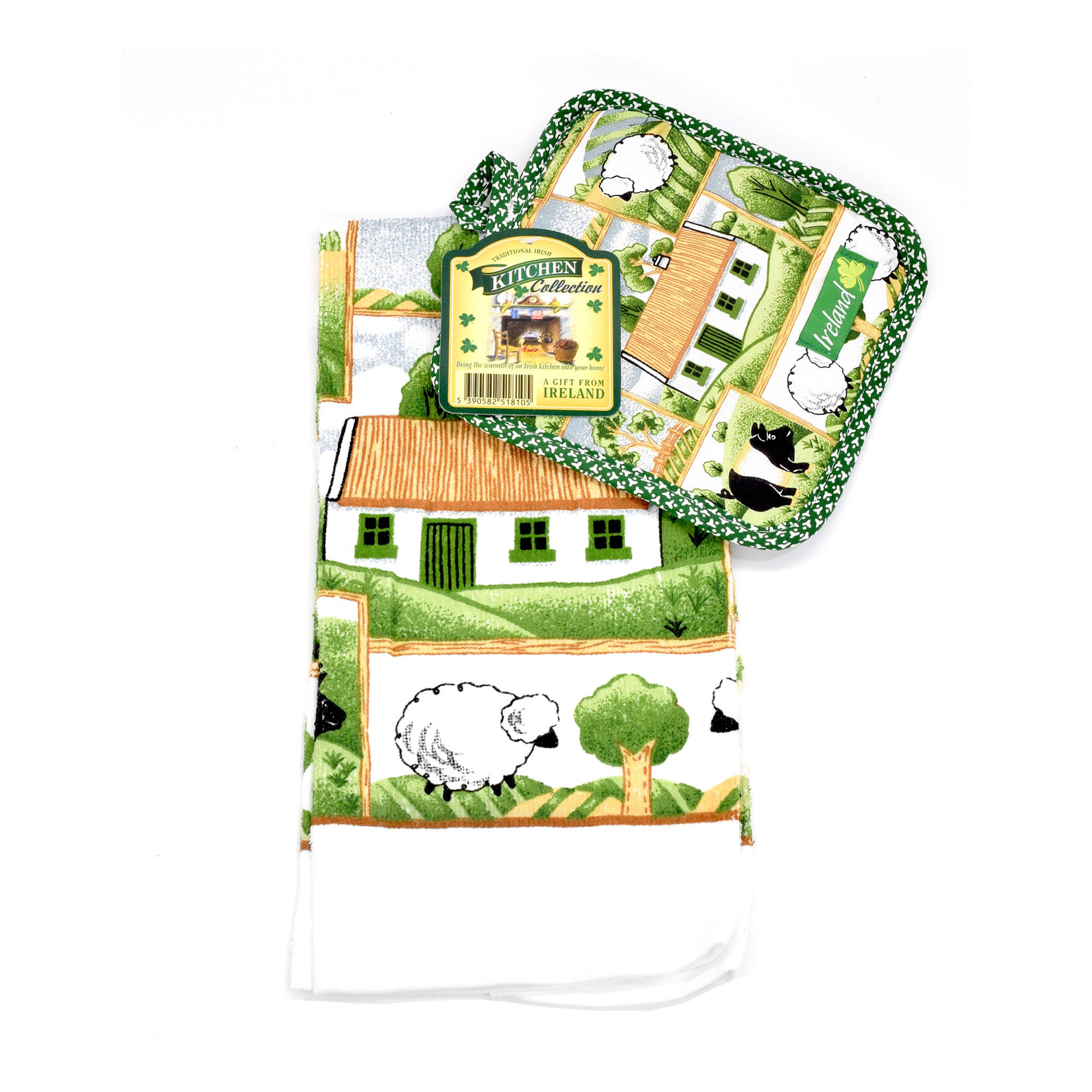 KITCHEN & ACCESSORIES COUNTRYSIDE TEA TOWEL & POT HOLDER