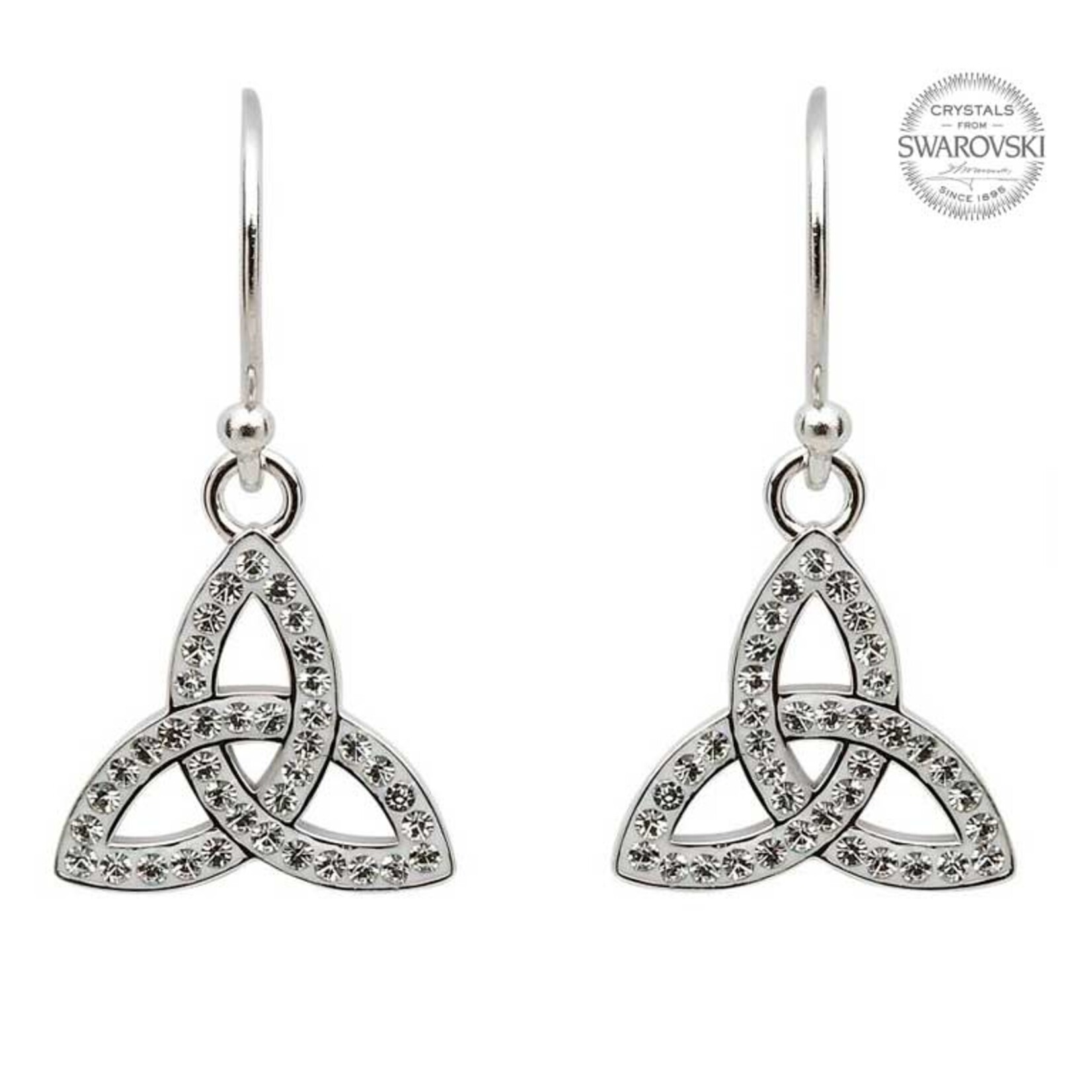 EARRINGS SHANORE STERLING TRINITY DROP EARRINGS with SWAROVSKI CRYSTALS
