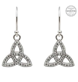 EARRINGS SHANORE STERLING TRINITY DROP EARRINGS with SWAROVSKI CRYSTALS