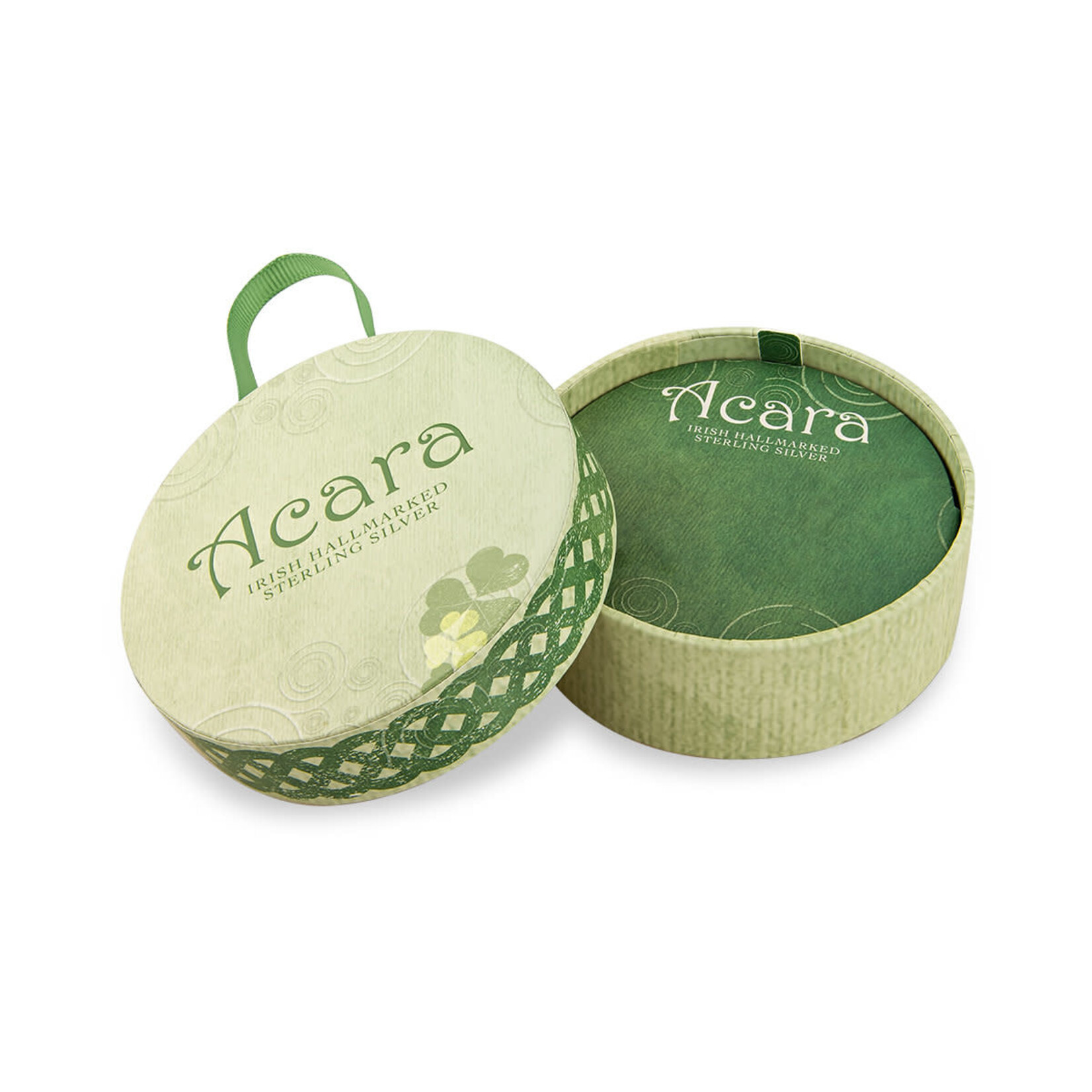 EARRINGS ACARA SILVER & GREEN ENAMEL SHAMROCK EARRINGS