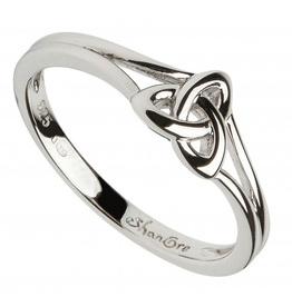 RINGS SHANORE STERLING TRINITY KNOT RING