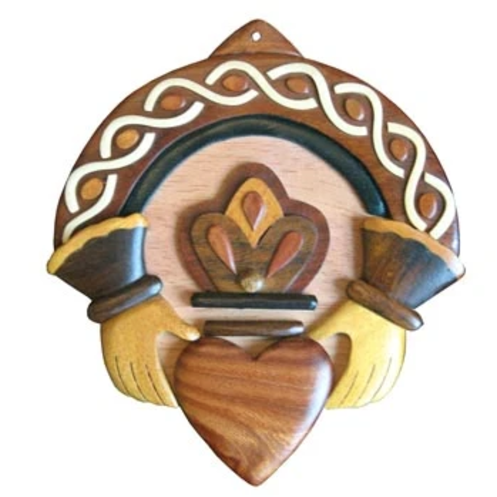DECOR ISLANDCRAFT WOOD WALL ART - Irish Claddagh