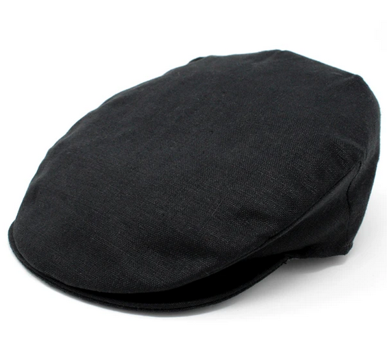 CAPS & HATS VINTAGE LINEN HANNA HAT - Black