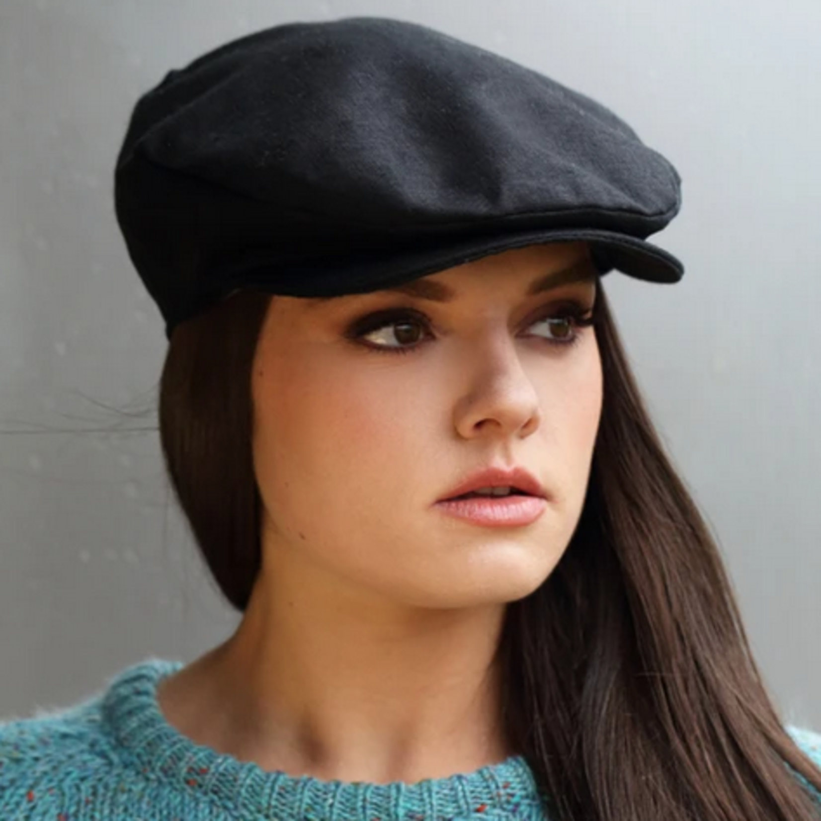 CAPS & HATS VINTAGE LINEN HANNA HAT - Black