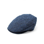 CAPS & HATS VINTAGE WOOL HANNA HAT - Blue & Black Herringbone