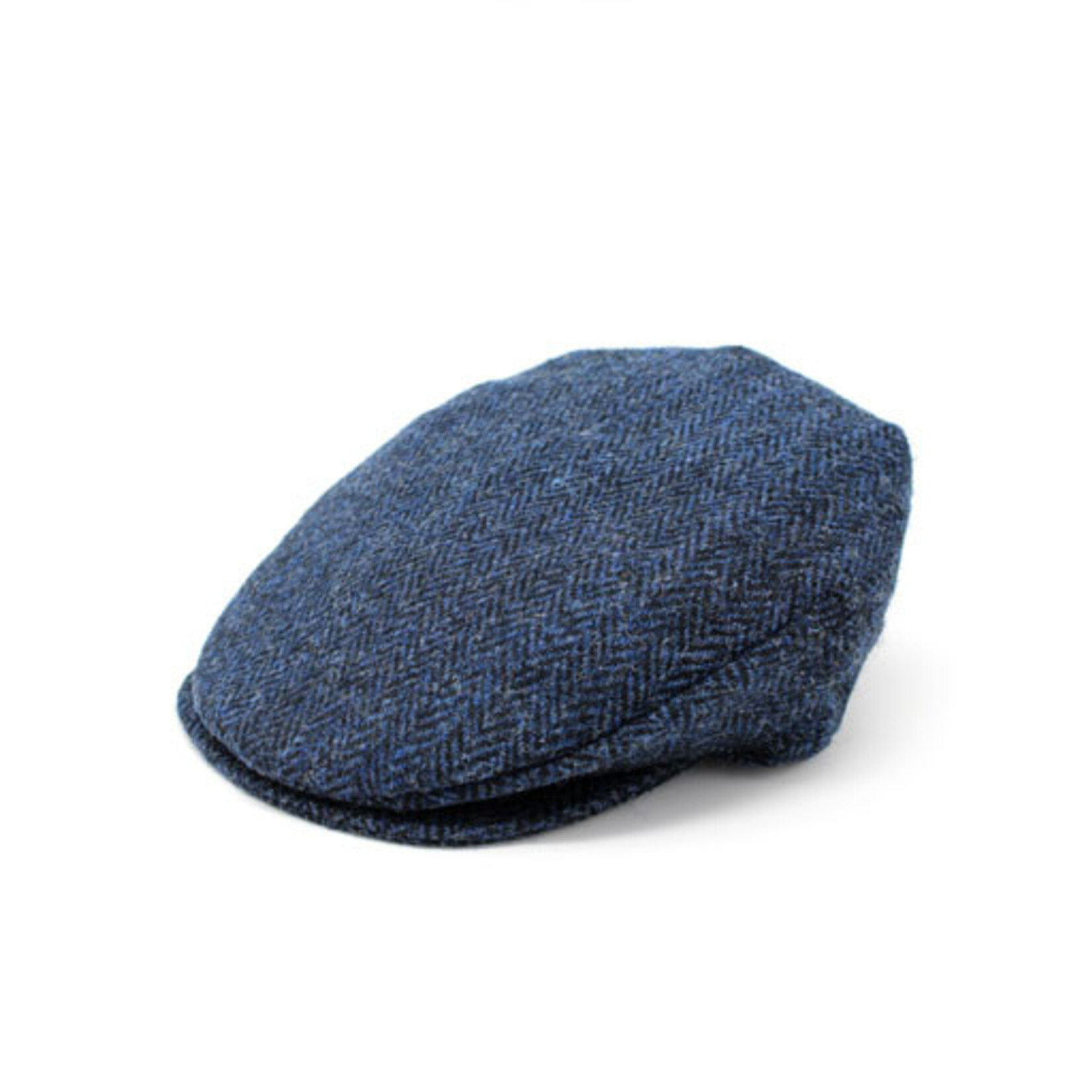 CAPS & HATS VINTAGE WOOL HANNA HAT - Blue & Black Herringbone