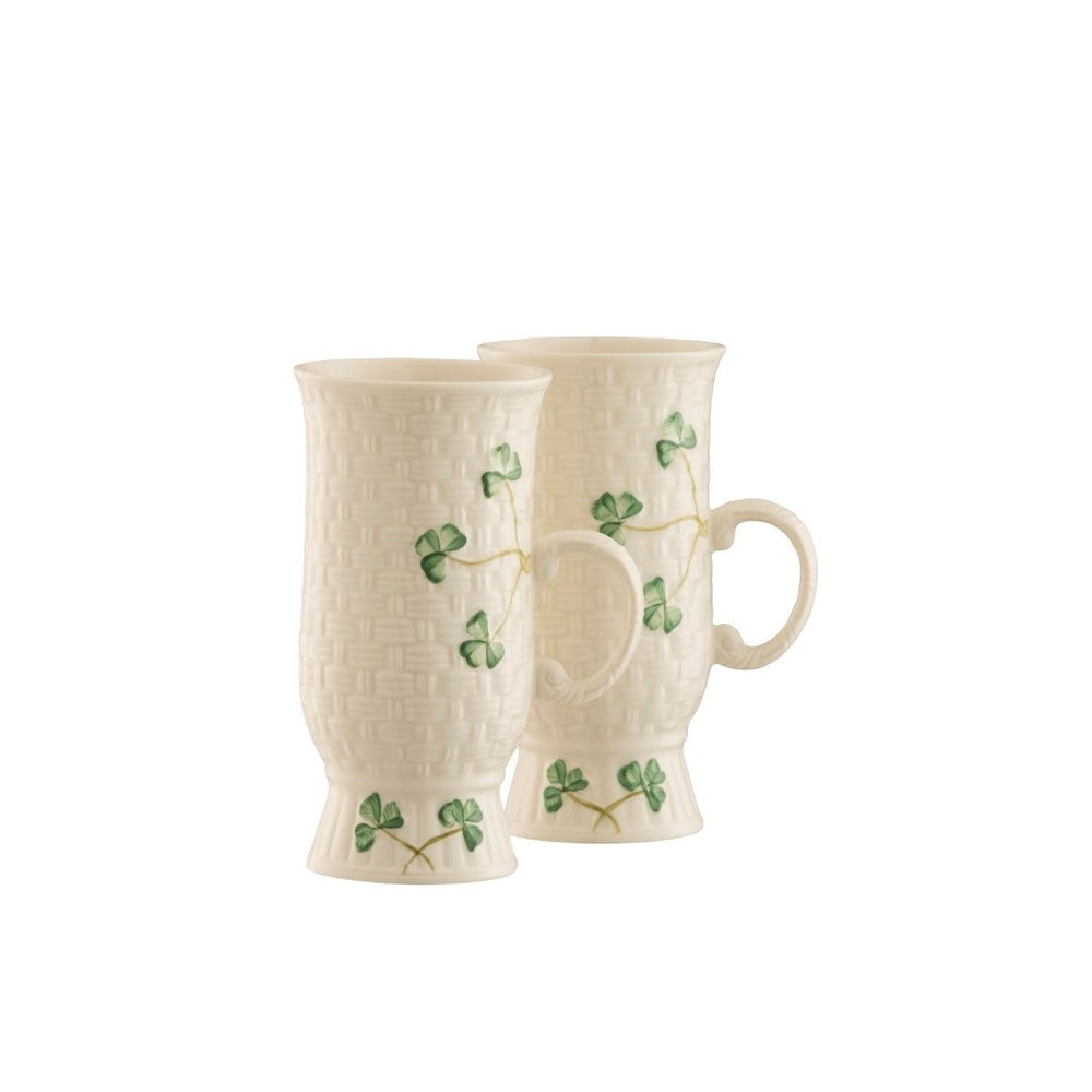 Belleek Classic Irish Wild Rose Mug - Turquoise