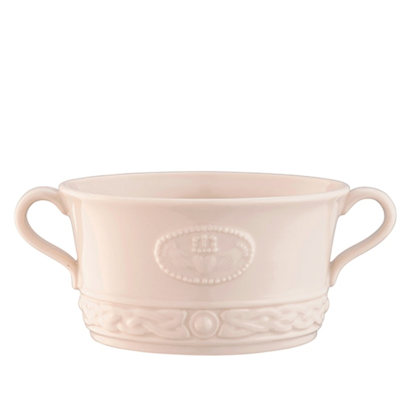 KITCHEN & ACCESSORIES BELLEEK CLADDAGH SOUP BOWL w/ HANDLES