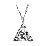 MENS JEWELRY SOLVAR CELTIC MAN STERLING HEAVY TRINITY KNOT PENDANT