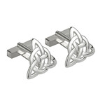 MENS JEWELRY SOLVAR STERLING TRINITY KNOT CUFFLINKS