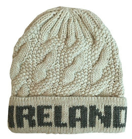 ACCESSORIES IRELAND WOOL-BLEND CHUNKY HAT -  Ecru