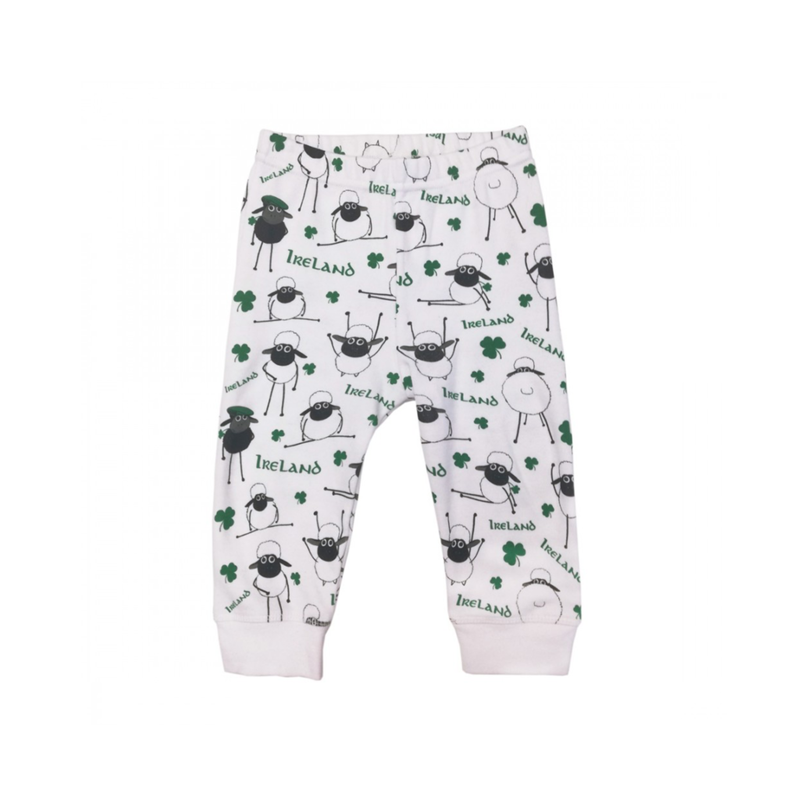 BABY CLOTHES SHEEP & SHAMROCK PRINT BABY PAJAMA SET