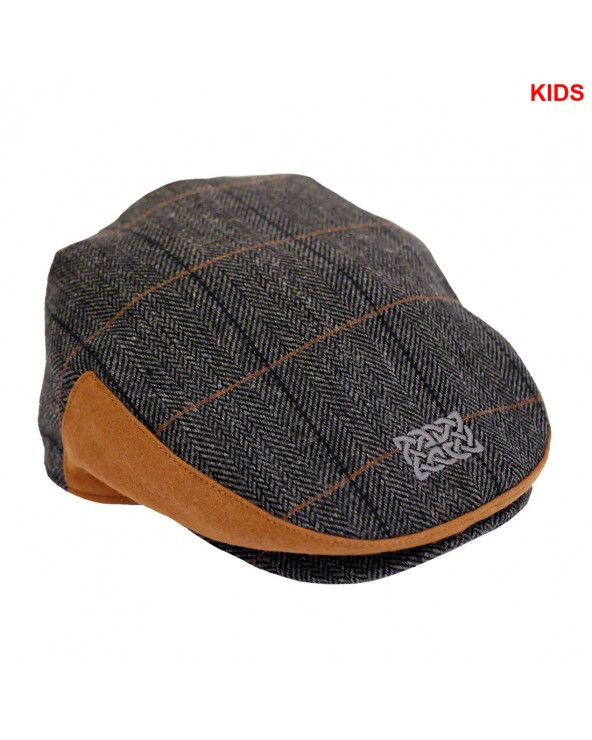 CAPS & HATS KID’S GREY-TWEED CAP with CELTIC KNOT