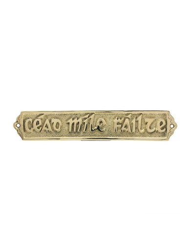 DECOR “CEAD MILE FAILTE” BRASS PLAQUE - Large