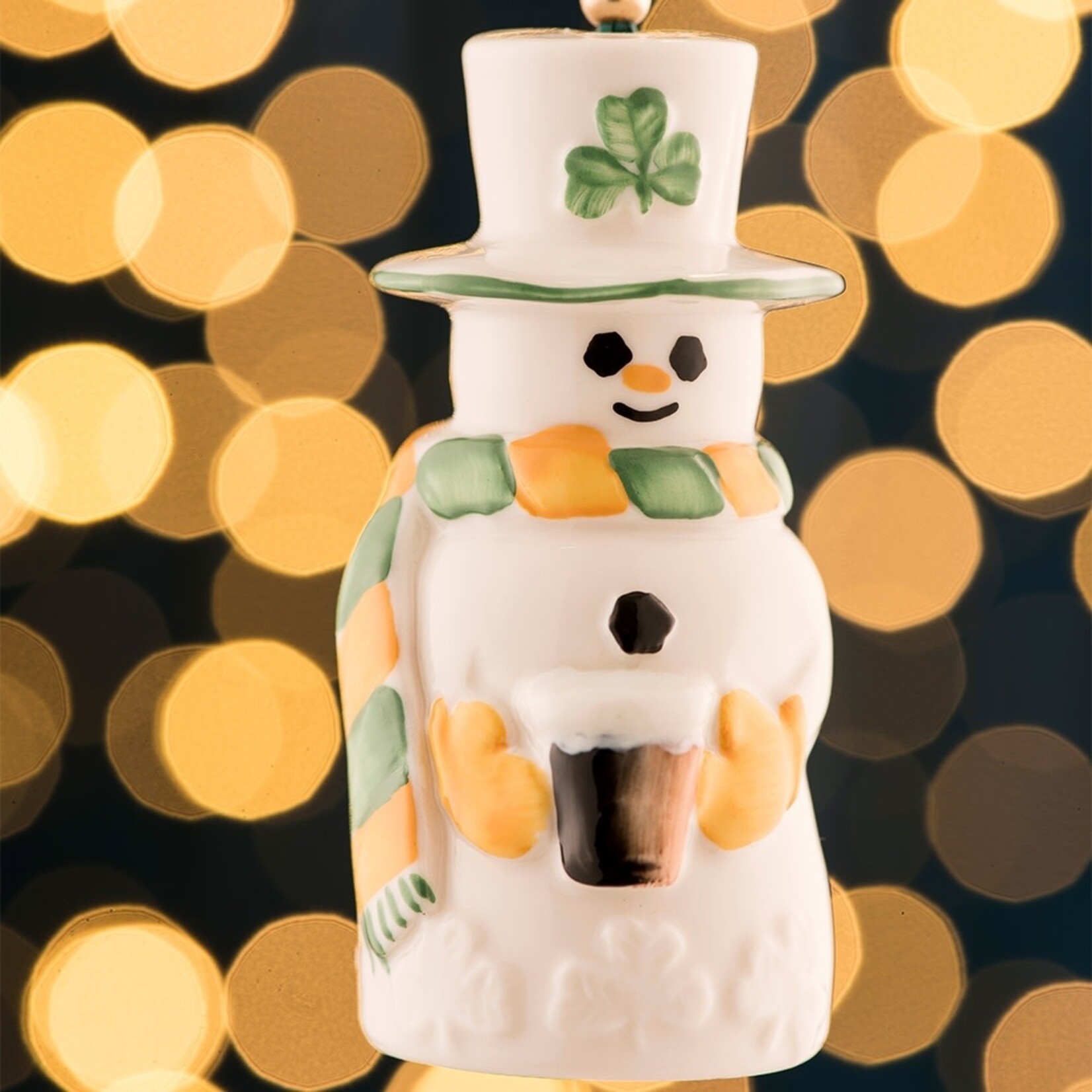 ORNAMENTS BELLEEK BELL ORNAMENT - Paddy Snowman