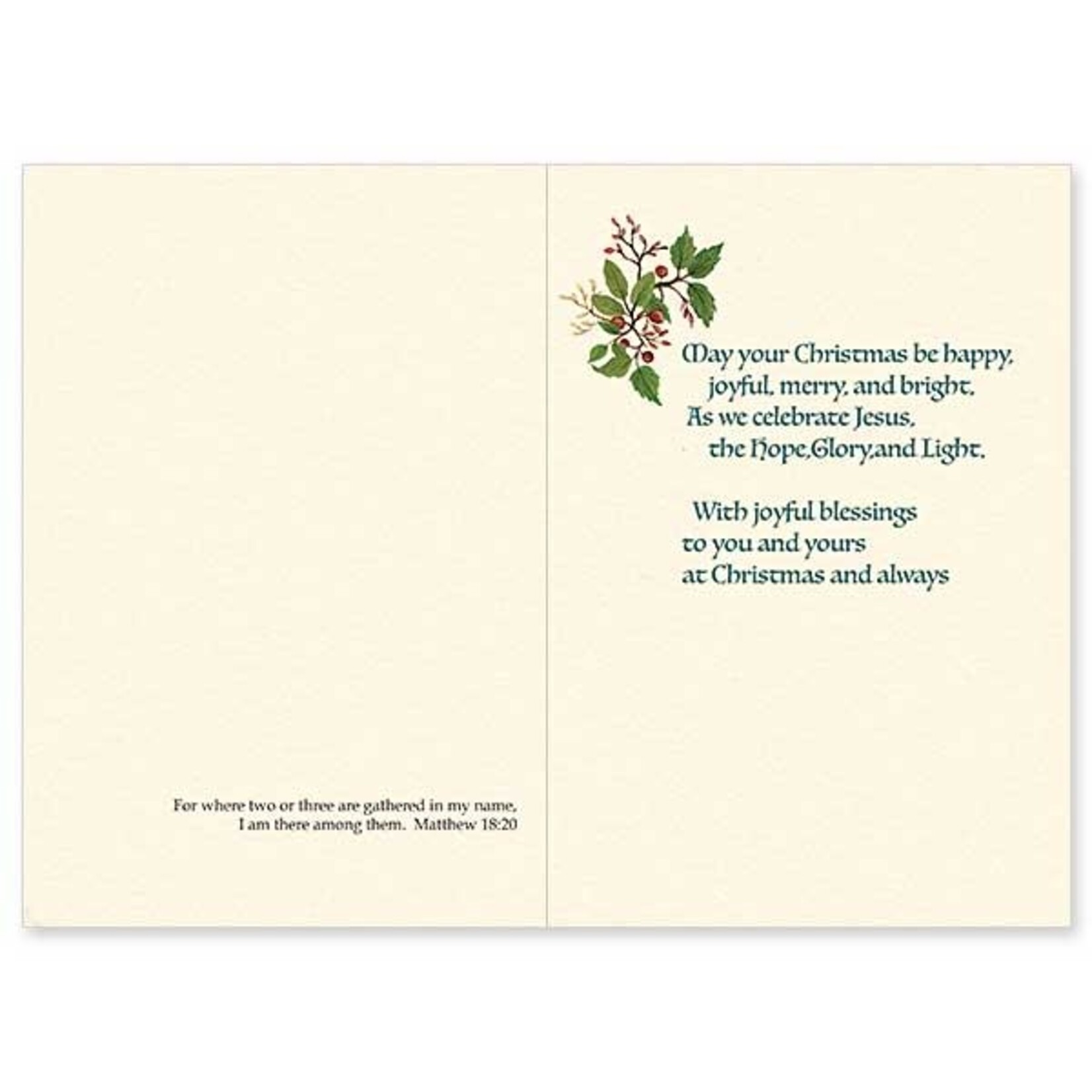 CARDS "AN IRISH CHRISTMAS BLESSING" WREATH CHRISTMAS CARDS